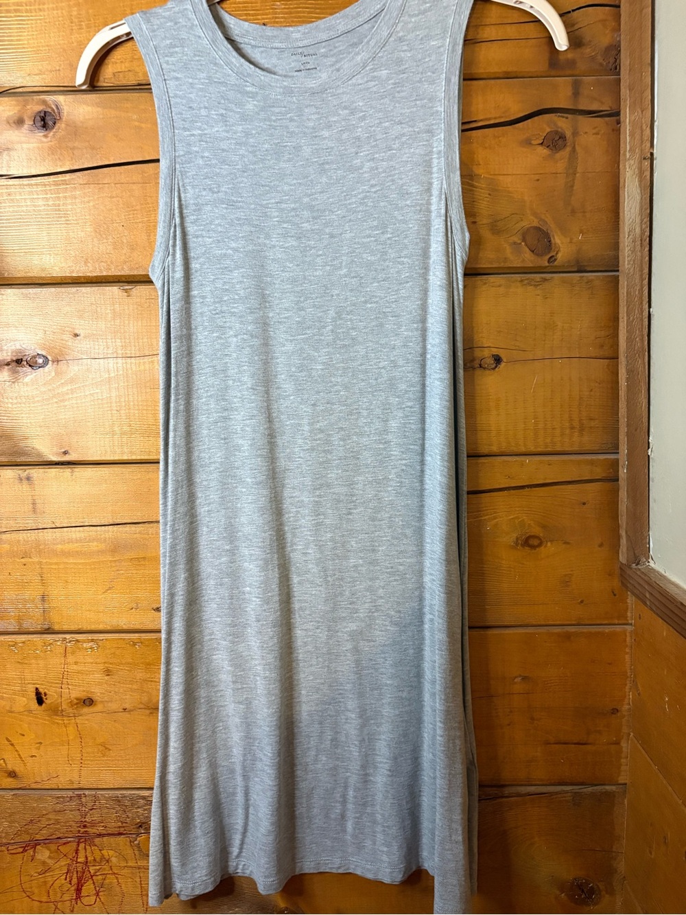 Lightweight daily rituals Sleeveless Grey Tank Dress size small - Picture 1 of 5